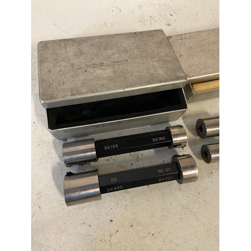 15 - Selection of 6x Kennedy Go/No-Go pin plug gauges in three tins. In very good condition, although the... 