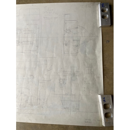 41 - Original Mike Pilbeam technical drawing - MP40 F2 Car - HART-ENGINED HILLCLIMB SINGLE SEATER. 136cm ... 