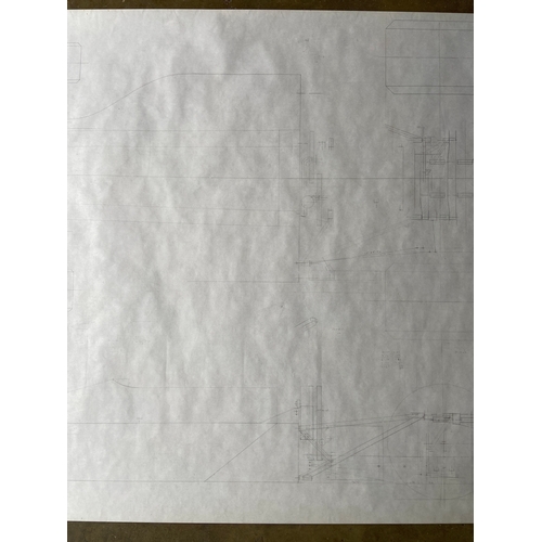 43 - Original Mike Pilbeam technical drawing - R33 V-6 race car. 120cm x 76cm.