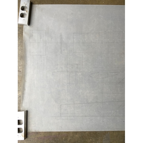 44 - Original Mike Pilbeam technical drawing - MP44 1979 F3 - Toyota engined F3 single seater race car. D... 