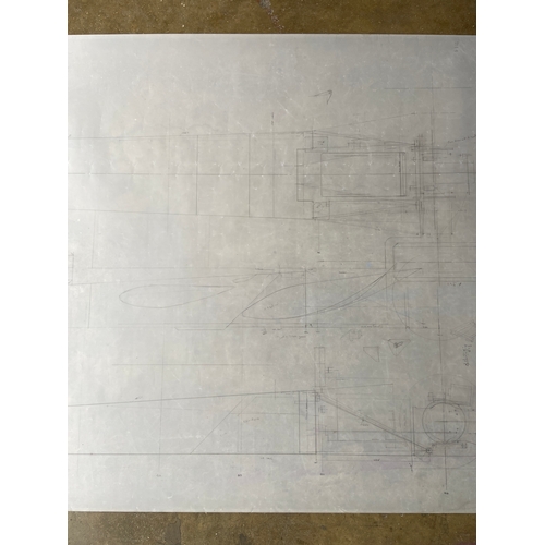 44 - Original Mike Pilbeam technical drawing - MP44 1979 F3 - Toyota engined F3 single seater race car. D... 