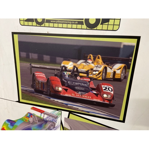 53 - Pilbeam Racing Designs Ltd promotional board - Depicting the Le Mans MP93 car and Lotus Exige on tra... 
