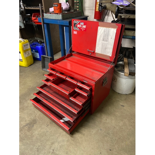 58 - Vintage red Road Chest, likely a Kennedy Classic but no longer bearing any branding. Similarly good ... 