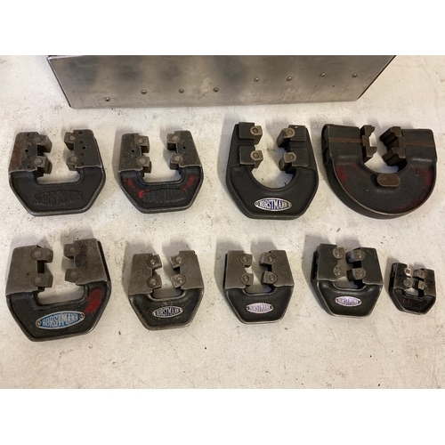 17 - Graduated set of Horstmann (and 1x Matrix) screw snap thread caliper gauges (or thread limit gauges)... 