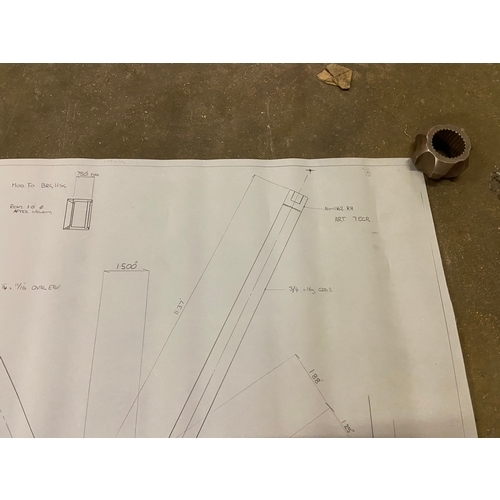 33 - Original Mike Pilbeam technical drawing for the Rear Lower Wishbone of the MP58 single seater hillcl... 