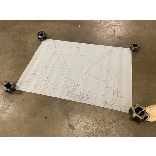 33 - Original Mike Pilbeam technical drawing for the Rear Lower Wishbone of the MP58 single seater hillcl... 