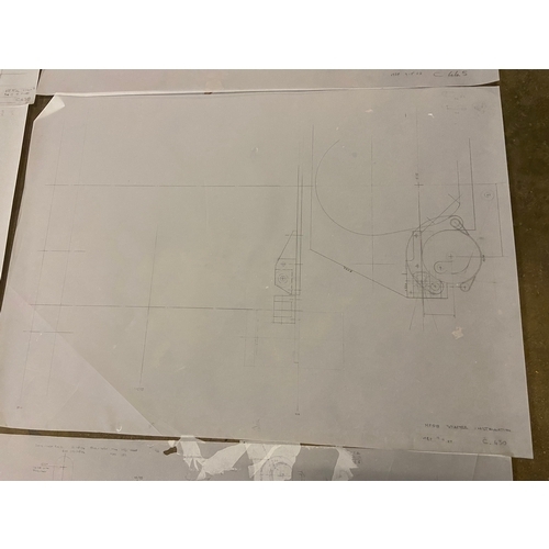 34 - Mixed group of six various original Mike Pilbeam technical drawings, including 1/4 scale scheme of t... 