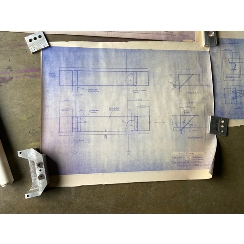 39 - A group of 8 miscellaneous Pilbeam Racing Designs technical drawing copies. They appear to mostly be... 