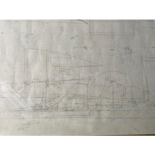 41 - Original Mike Pilbeam technical drawing - MP40 F2 Car - HART-ENGINED HILLCLIMB SINGLE SEATER. 136cm ... 
