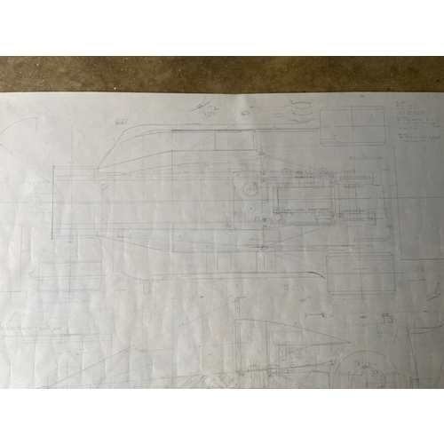 41 - Original Mike Pilbeam technical drawing - MP40 F2 Car - HART-ENGINED HILLCLIMB SINGLE SEATER. 136cm ... 