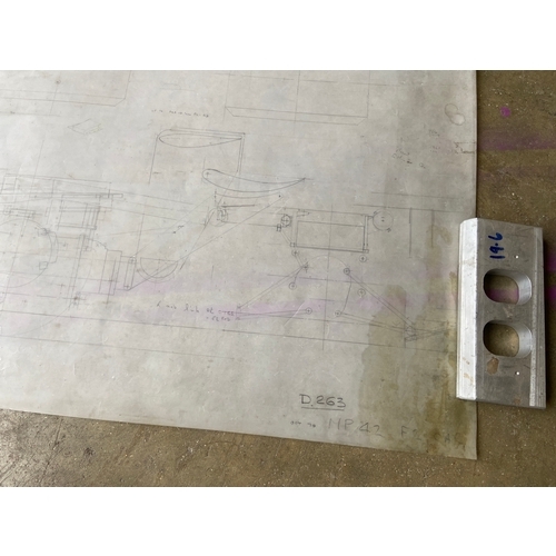 45 - Original Mike Pilbeam technical drawing - MP42 F2 Car - LONG WHEELBASE F2 VERSION OF MP40 HILLCLIMB ... 