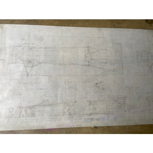45 - Original Mike Pilbeam technical drawing - MP42 F2 Car - LONG WHEELBASE F2 VERSION OF MP40 HILLCLIMB ... 