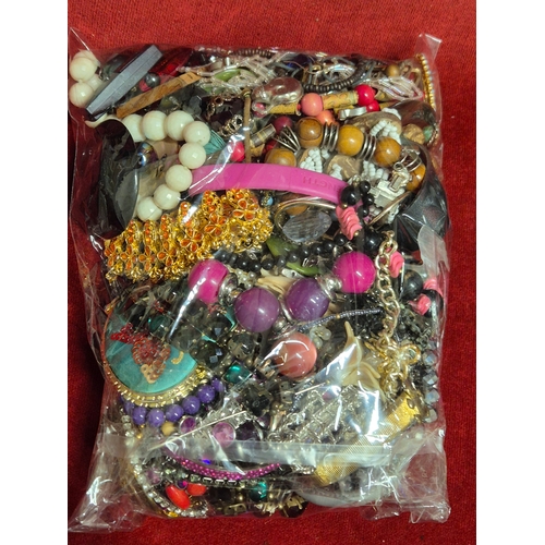 68 - 2 large bags of mixed costume jewellery