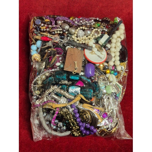 68 - 2 large bags of mixed costume jewellery