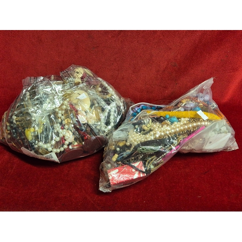 70 - 2 large bags of costume jewellery