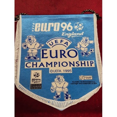 71 - Collection of football pennants to include 2002 Korea World Cup, Euro '96 final, Euro 2004, Aston Vi... 