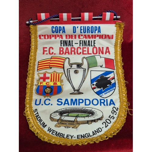 71 - Collection of football pennants to include 2002 Korea World Cup, Euro '96 final, Euro 2004, Aston Vi... 