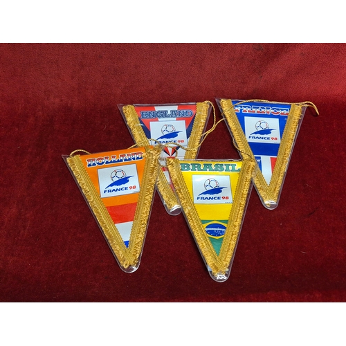 71 - Collection of football pennants to include 2002 Korea World Cup, Euro '96 final, Euro 2004, Aston Vi... 