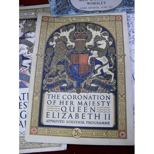 75 - Royalty memorabilia including Coronation programmes for 1937 & 1953, Royal Wedding Duke of Kent & Ka... 