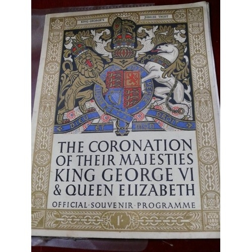 75 - Royalty memorabilia including Coronation programmes for 1937 & 1953, Royal Wedding Duke of Kent & Ka... 