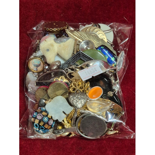 78 - 3 bags of mixed costume jewellery