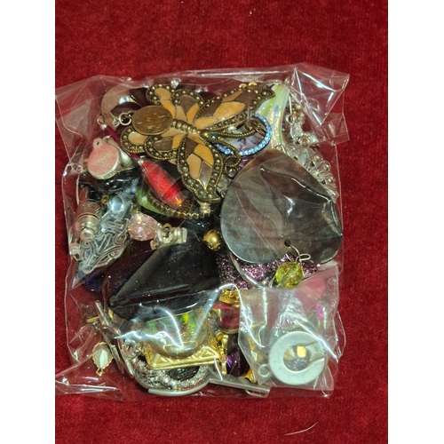 78 - 3 bags of mixed costume jewellery