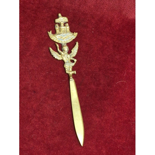 82 - Mixed decorative lot - trinket boxes, letter opener, scent bottle and lipstick