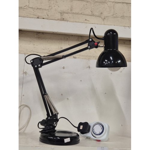 87 - Black angle poise style desk lamp