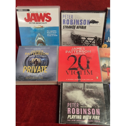 93 - 10 x books on tape CD's, mostly James Patterson