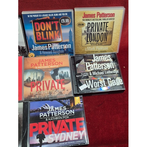 93 - 10 x books on tape CD's, mostly James Patterson