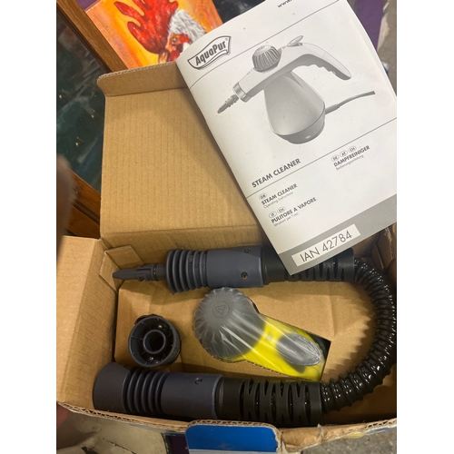 131 - Squalor handheld steam cleaner, boxed