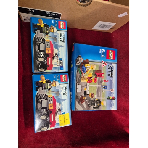 107 - Box of Lego parts to include Lego City sets