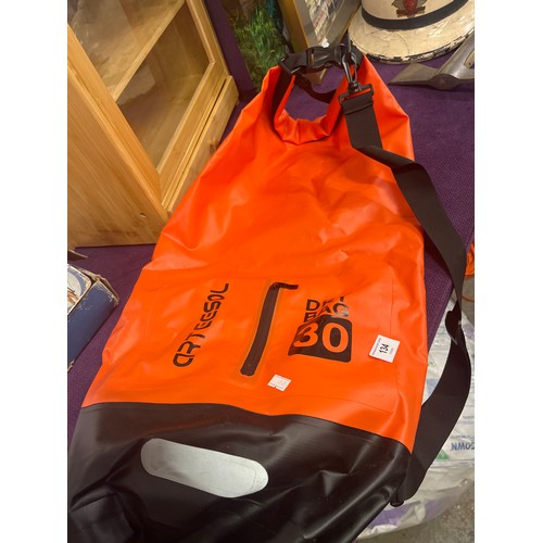 134 - Bullard hardhat ‘dept of forestry plus goggles and a hi viz Dry bag