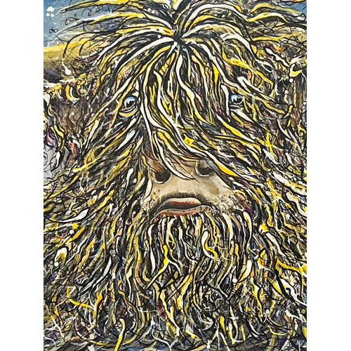 143 - Original artwork ‘Highland Coo cow’ by S Kulczak 23