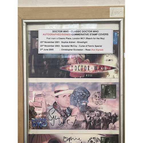 146 - Doctor Who -classic Doctor Who autographed/signed Commemorative Stamp Covers