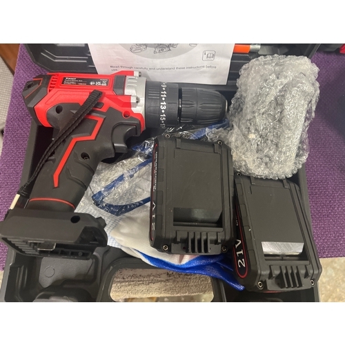 155 - Lithium Cordless hammer drill set new in case