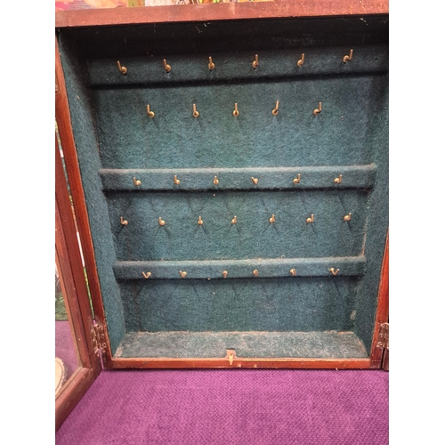 127 - Vintage wooden wall display cabinet