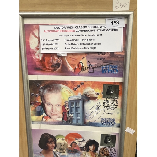 158 - Doctor Who - Classic Doctor Who autographed/Signed Commemorative stamp covers