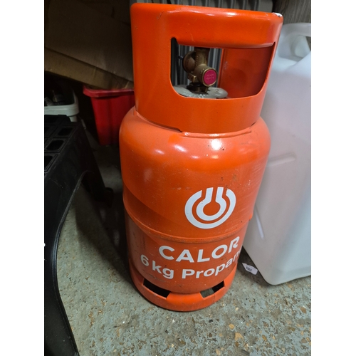 161 - Caravan lot to include gas bottle, water carrier, large step and Thule hold down side strap kit