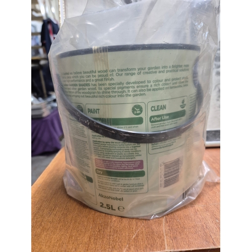 185 - New tub of Cuprinol garden fence paint, 2.5L  sealed