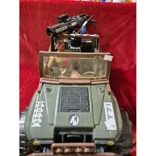 200 - Large Action Man jeep and figure