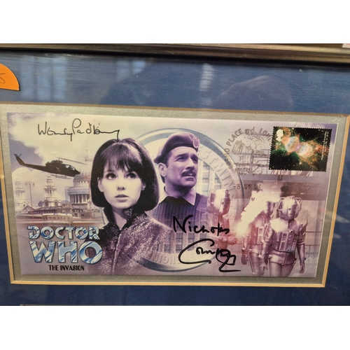 90 - Classic Doctor Who Autograpghed commemorative stamp covers Wendy Padbury and Nicholas Courtney