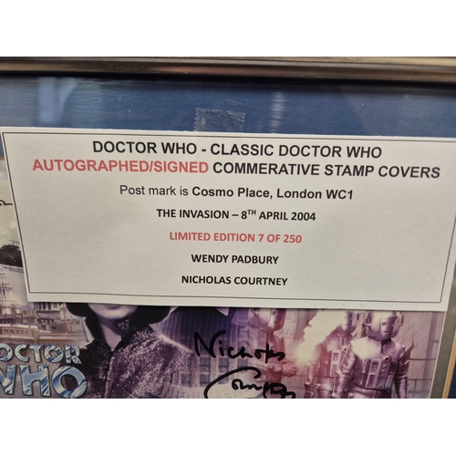 90 - Classic Doctor Who Autograpghed commemorative stamp covers Wendy Padbury and Nicholas Courtney