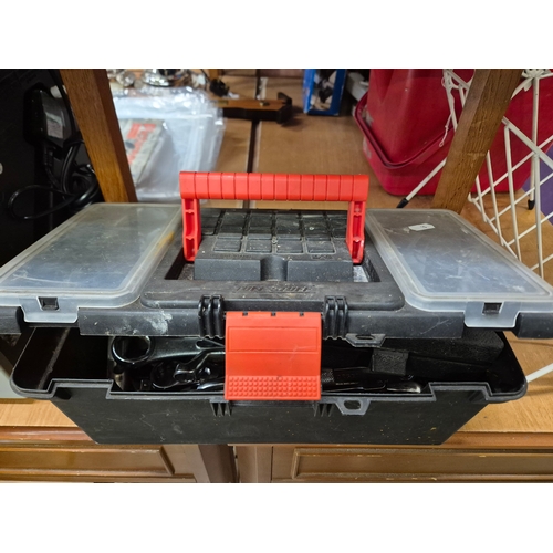 210 - Toolbox with contents of spanners, screwdrivers etc