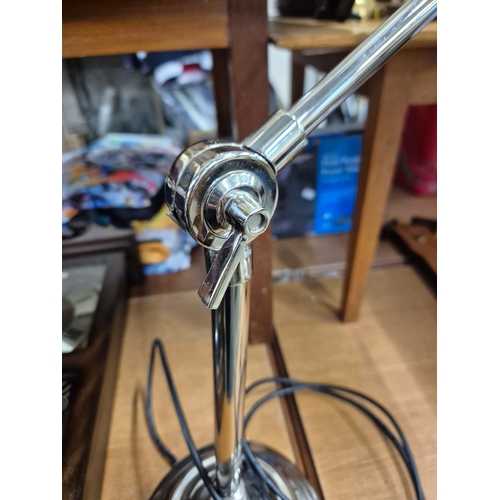 215 - Pair of chrome anglepoise style desk lamps