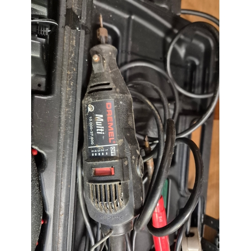 220 - Performance Power 3.6V cordless rotary tool plus a Dremel multi tool and an Apollo cordless screwdri... 