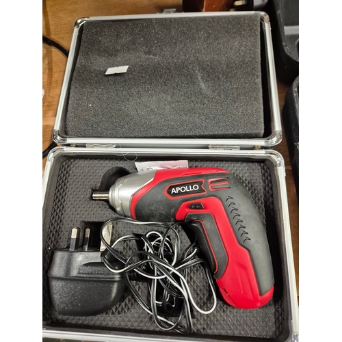 220 - Performance Power 3.6V cordless rotary tool plus a Dremel multi tool and an Apollo cordless screwdri... 