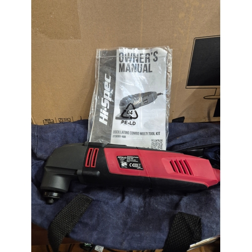 221 - Hi-Spec Oscillating Combo Multi Tool Kit with instructions plus Silverline tool bag