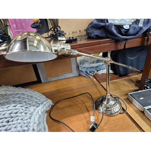 224 - Pair of chrome Anglepoise style desk lamps