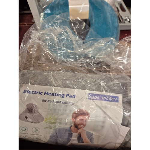236 - New pampering items - Sanitas manicure/pedicure, Electric heating pad and Memory Foam neck cushion